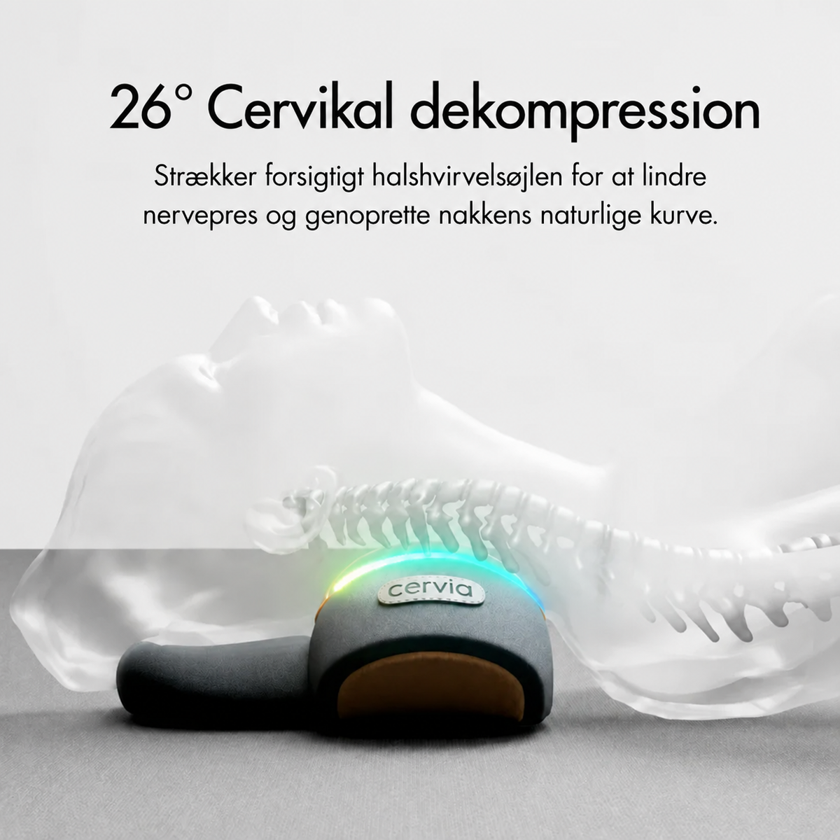 Cervia – 3-i-1 Nakkestøtte med Varme & Massage DK